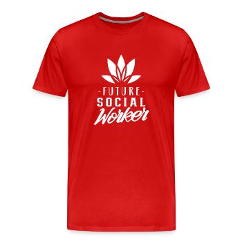 Futur travailleur social Profession de travailleur social - T-shirt bio Premium Homme - rouge - Devant - Damien (186cm)