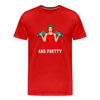 fort et joli - T-shirt bio Premium Homme - rouge - Devant - Damien (186cm)