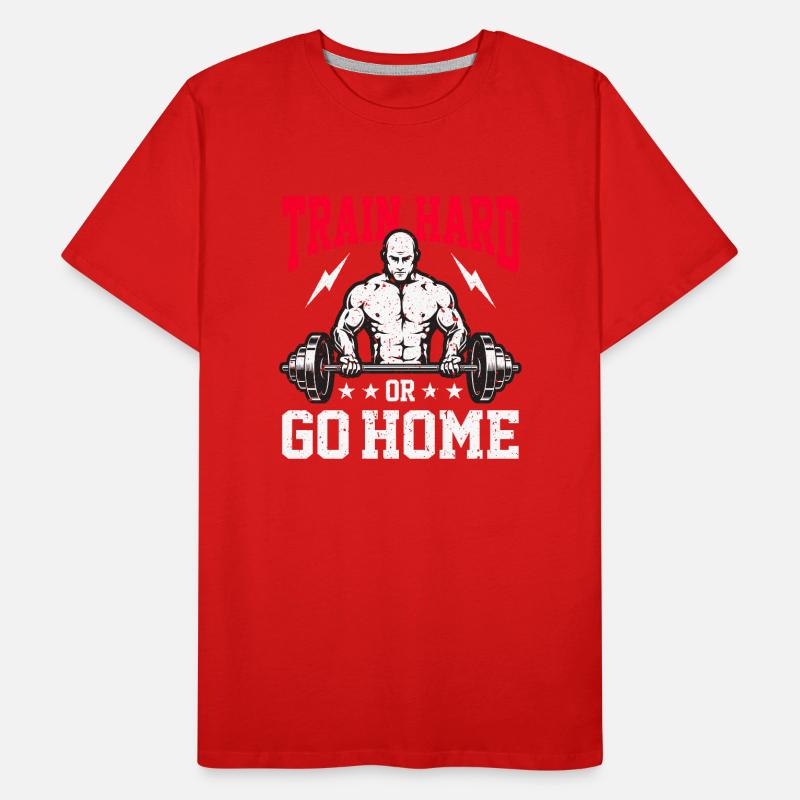 Trainiere hart oder geh nach Hause Männer Premium Bio T-Shirt