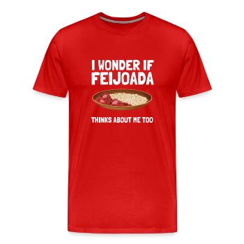 Brazil Brazilian Pork Bean Stew Feijoada - Männer Premium Bio T-Shirt - Rot - Vorne - Damien (186cm)