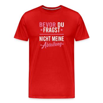 Verkäuferin Muttertag Einzelhandel Verkäufer - Männer Premium Bio T-Shirt - Rot - Vorne - Damien (186cm)