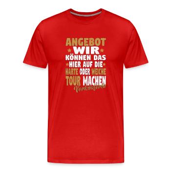 Verkäufer Vatertag Einzelhandel Einzelhändler Papa - Männer Premium Bio T-Shirt - Rot - Vorne - Damien (186cm)
