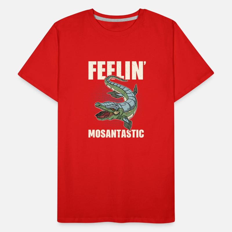Dinosaurier Urzeit Mosasaurus Spruch Geschenk Männer Premium Bio T-Shirt