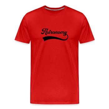 Astronomy lettering - Men's Premium Organic T-Shirt - red - Front - Damien (186cm)