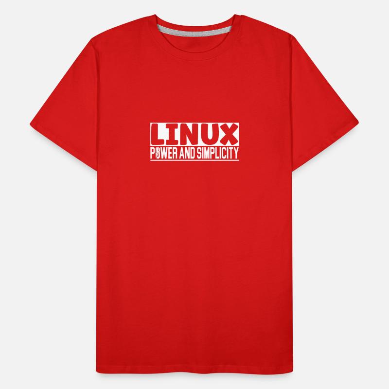 Linux Power and Simplicity for Coder, Hacker und Männer Premium Bio T-Shirt