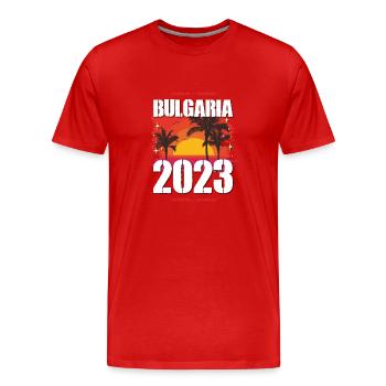 Bulgarie 2023 - T-shirt bio Premium Homme - rouge - Devant - Damien (186cm)
