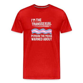 Transsexual Gay Pride LGBTQ Gift Transgender - T-shirt bio Premium Homme - rouge - Devant - Damien (186cm)