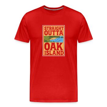 Oak Island / Chasse au trésor Oak Island Mystery - T-shirt bio Premium Homme - rouge - Devant - Damien (186cm)