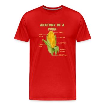 Anatomy of a corn - Men's Premium Organic T-Shirt - red - Front - Damien (186cm)