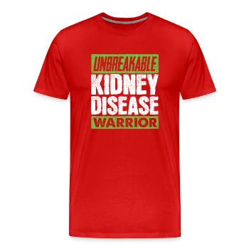 Bewusstsein Für Nierenerkrankungen, Niere - Männer Premium Bio T-Shirt - Rot - Vorne - Damien (186cm)