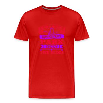 AMUSEMENT PARK ENJOY THE RIDES - Men's Premium Organic T-Shirt - red - Front - Damien (186cm)