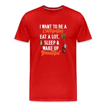 Monarque papillon monarque américain papillon monarque - T-shirt bio Premium Homme - rouge - Devant - Damien (186cm)