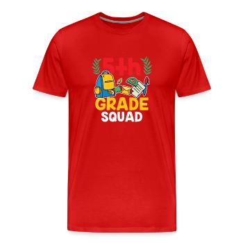 5 Class Team Fifth Grade School - Men's Premium Organic T-Shirt - red - Front - Damien (186cm)
