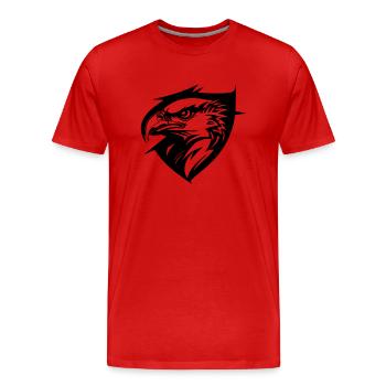 aigle de profil - T-shirt bio Premium Homme - rouge - Devant - Damien (186cm)
