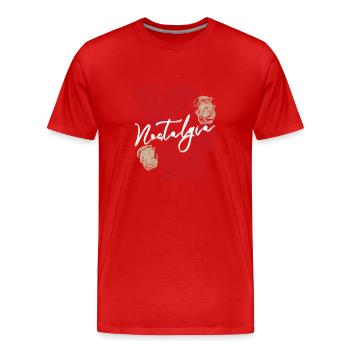 Vintage Rose Nostalgia - Men's Premium Organic T-Shirt - red - Front - Damien (186cm)