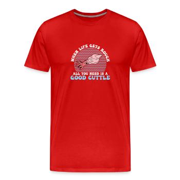Funny, when life gets hard All that you do - Men's Premium Organic T-Shirt - red - Front - Damien (186cm)