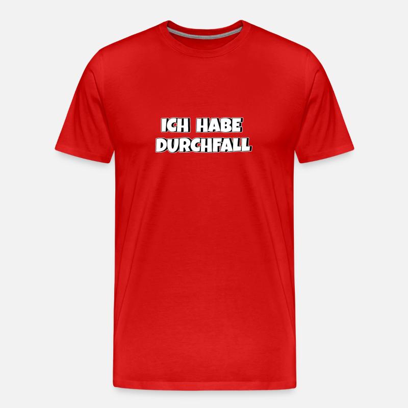 Ich habe Durchfall - Männer Premium Bio T-Shirt - Rot