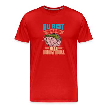 Hässliche Ratten Nacktmull Nagetier Spruch Tiere - Männer Premium Bio T-Shirt - Rot - Vorne - Damien (186cm)