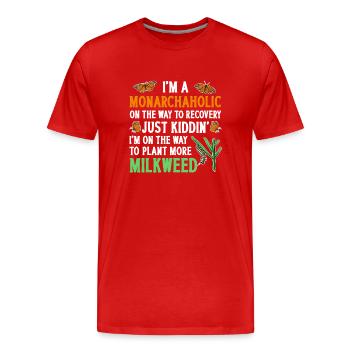 Monarque papillon monarque américain papillon monarque - T-shirt bio Premium Homme - rouge - Devant - Damien (186cm)