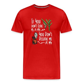 Monarque papillon monarque américain papillon monarque - T-shirt bio Premium Homme - rouge - Devant - Damien (186cm)