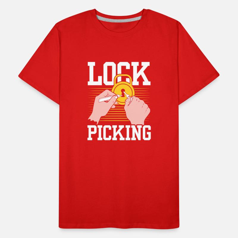 Lock Picking Knacker Knacken Schloss Lockpicking Männer Premium Bio T-Shirt