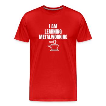 Ich lerne Metallbearbeitung Metallverarbeitung - Männer Premium Bio T-Shirt - Rot - Vorne - Damien (186cm)