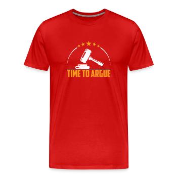 Zeit Zum Streiten Rechtsanwalt Argumentieren - Männer Premium Bio T-Shirt - Rot - Vorne - Damien (186cm)