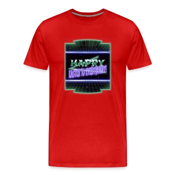 drôles de dictons bday pictures geek amour humour - T-shirt bio Premium Homme - rouge - Devant - Damien (186cm)