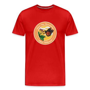 Monarque papillon monarque américain papillon monarque - T-shirt bio Premium Homme - rouge - Devant - Damien (186cm)