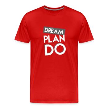 erfolg traum - Männer Premium Bio T-Shirt - Rot - Vorne - Damien (186cm)