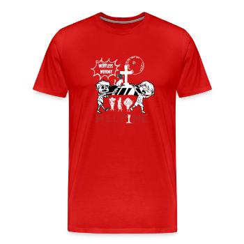 Meatless Monday - Men's Premium Organic T-Shirt - red - Front - Damien (186cm)