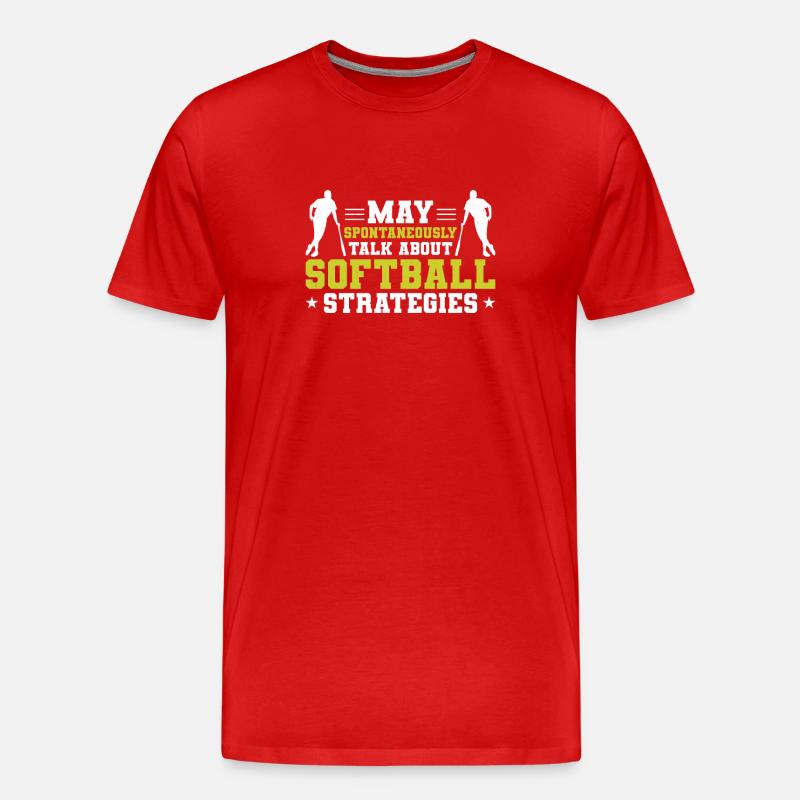Softball-Trainerin - Männer Premium Bio T-Shirt - Rot