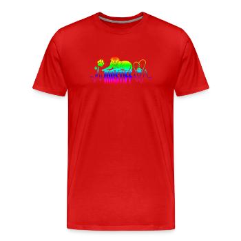 Mâtin - T-shirt bio Premium Homme - rouge - Devant - Damien (186cm)