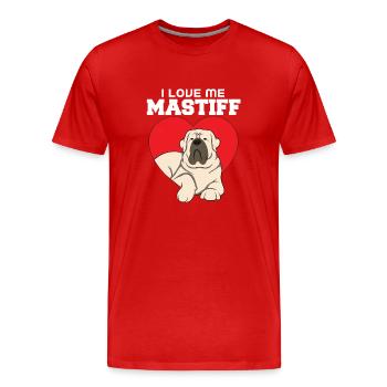 Mâtin - T-shirt bio Premium Homme - rouge - Devant - Damien (186cm)