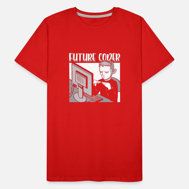 Futur Codeur Étudiant en informatique Programmeur Codage T-shirt bio Premium Homme