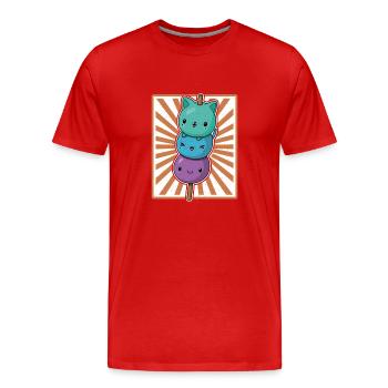 Mochi Kawaii Japan Essen Reis Eis Küche Spruch - Männer Premium Bio T-Shirt - Rot - Vorne - Damien (186cm)