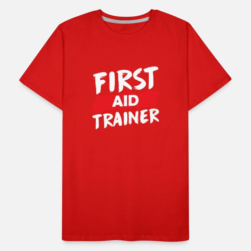 First Aid Instructor Course Teachers Immediate Measures Men's Premium Organic T-Shirt