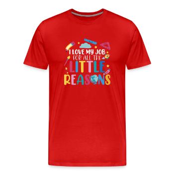 Nette Lehrlehrerin Kindergarten Pre-K - Männer Premium Bio T-Shirt - Rot - Vorne - Damien (186cm)