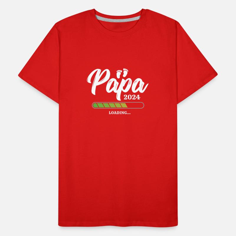 Papa Loading 2024 Männer Premium Bio T-Shirt