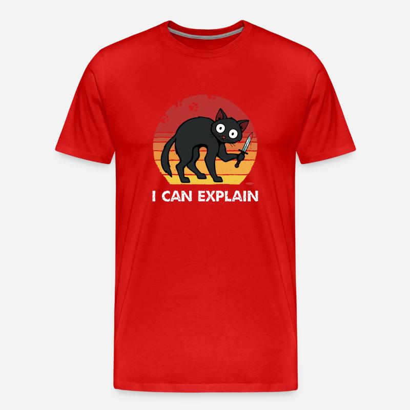 I Can Explain - Männer Premium Bio T-Shirt - Rot