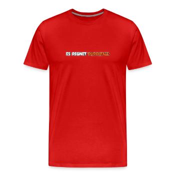 Es regnet Durchfall - Männer Premium Bio T-Shirt - Rot - Vorne - Damien (186cm)