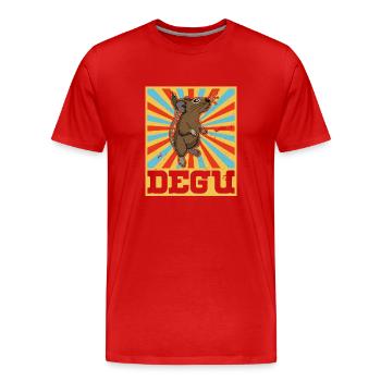 Deguhalter Degu Spruch Haustier Geschenk - Männer Premium Bio T-Shirt - Rot - Vorne - Damien (186cm)