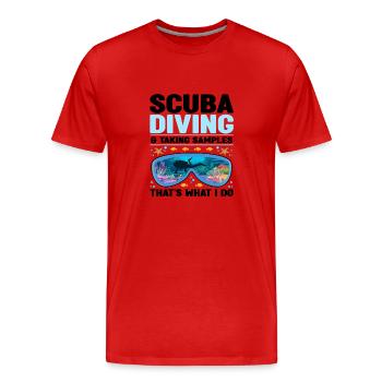 Marine biologist - Men's Premium Organic T-Shirt - red - Front - Damien (186cm)