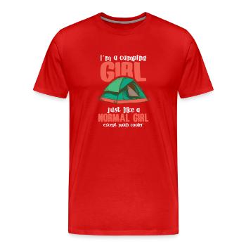 Scout Camping Outdoor Campfire Hiking Backpacking - Männer Premium Bio T-Shirt - Rot - Vorne - Damien (186cm)