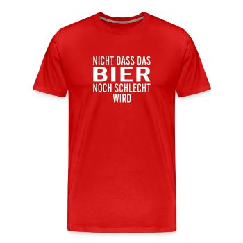 Vatertag Himmelfahrt Bier Nachbar Nachbarn Saufen - Männer Premium Bio T-Shirt - Rot - Vorne - Damien (186cm)