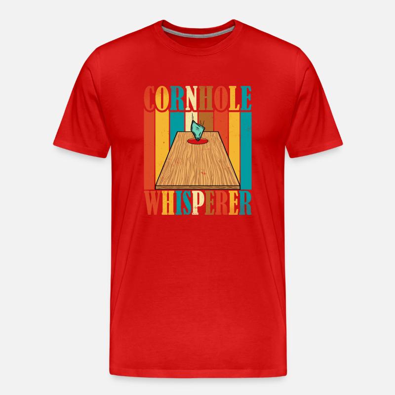 Cornhole Whisperer - Männer Premium Bio T-Shirt - Rot