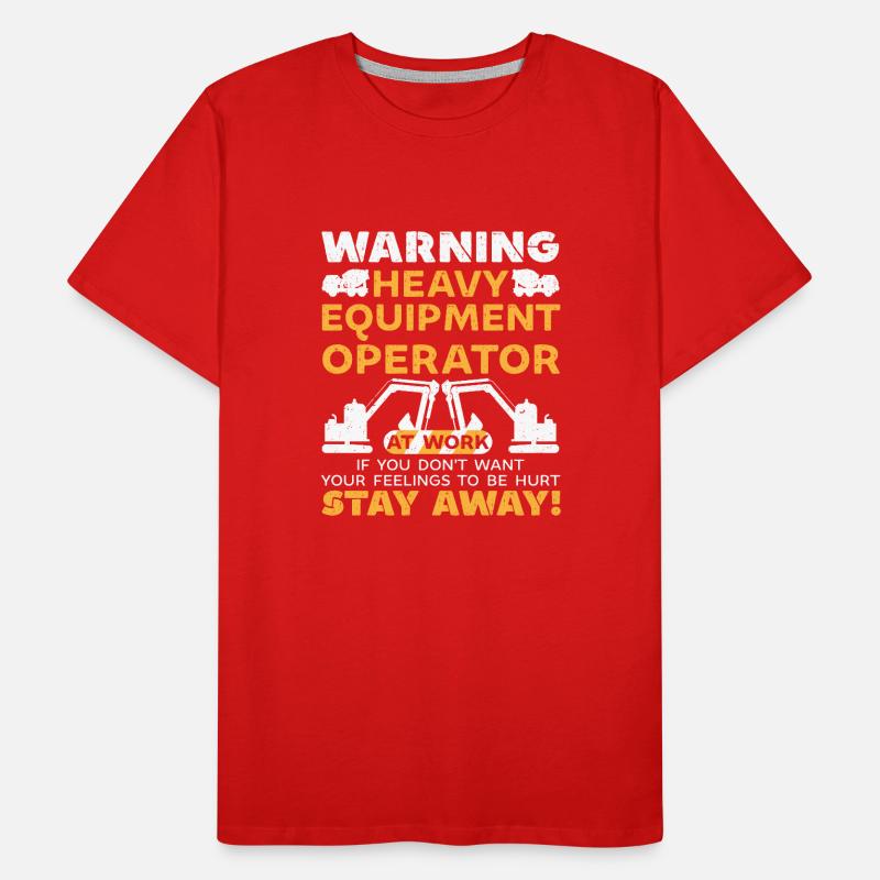 Construction machinery operator Excavator driver Excavator driver Construction workers Men's Premium Organic T-Shirt