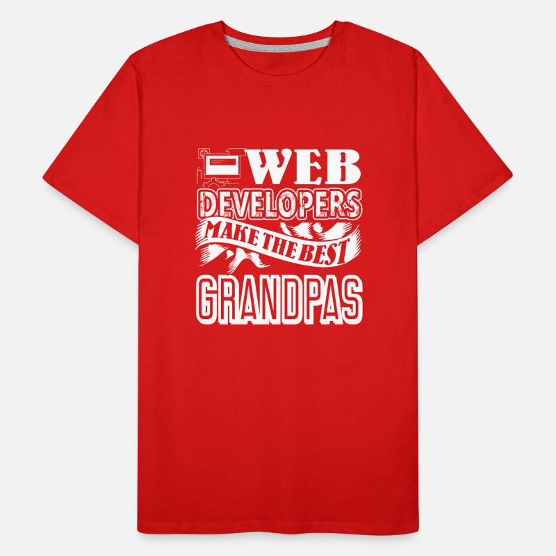 Web Developer Web Developers Best Grandpas Men's Premium Organic T-Shirt