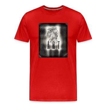 Art Woman - Men's Premium Organic T-Shirt - red - Front - Damien (186cm)