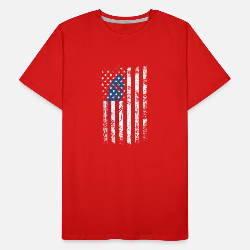 American Flag Native Tribe Feather Pride Men's Premium Organic T-Shirt